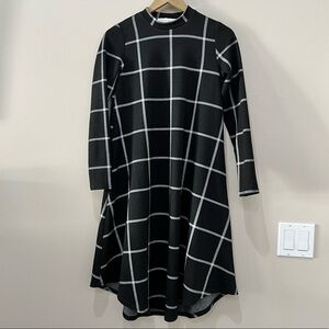 Piper & Scoot Black and White Plaid Tunic Dress in size XS